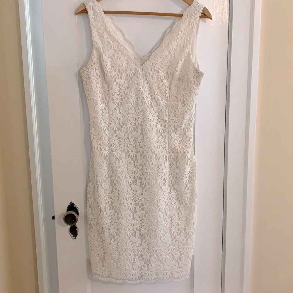 Ann Taylor White Lace Cocktail Dress